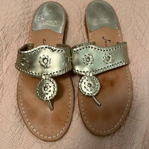 EUC Jack Rogers, platinum color size 10